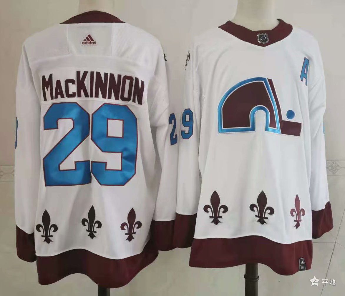 Men Colorado Avalanche 29 Mackinnon White Authentic Stitched 2020 Adidias NHL Jersey